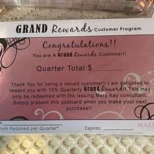 New pack Mary Kay 70 mailing post cards Rewards Program